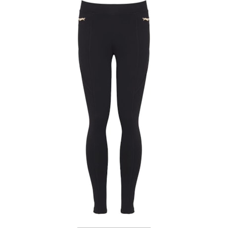 CAPITOLLIUM - CALÇA MONTARIA RECORTES 2 ZÍPERES - PRETO