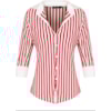 CAPITOLLIUM - CAMISA AJUSTADA C/ RECORTES E LISTRAS VERTICAIS - VERMELHO CAPITOLLIUM - CAMISA AJUSTADA C/ RECORTES E LISTRAS VERTICAIS - VERMELHO