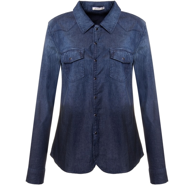 CAPITOLLIUM - CAMISA JEANS ELASTANO COM BOLSOS - JEANS