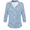 CAPITOLLIUM - CAMISA MESCLA COM RECORTES ANATÔMICOS - AZUL