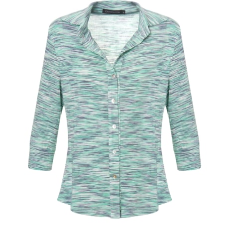 CAPITOLLIUM - CAMISA MESCLA COM RECORTES ANATÔMICOS - VERDE
