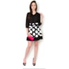 CAPITOLLIUM - CAMISA SHIFFON ZIG ZAG M3/4 - PRETO