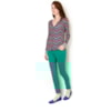 CAPITOLLIUM - CARDIGAN DECOTE V M/L ESTAMPA BOLAS - MARINHO