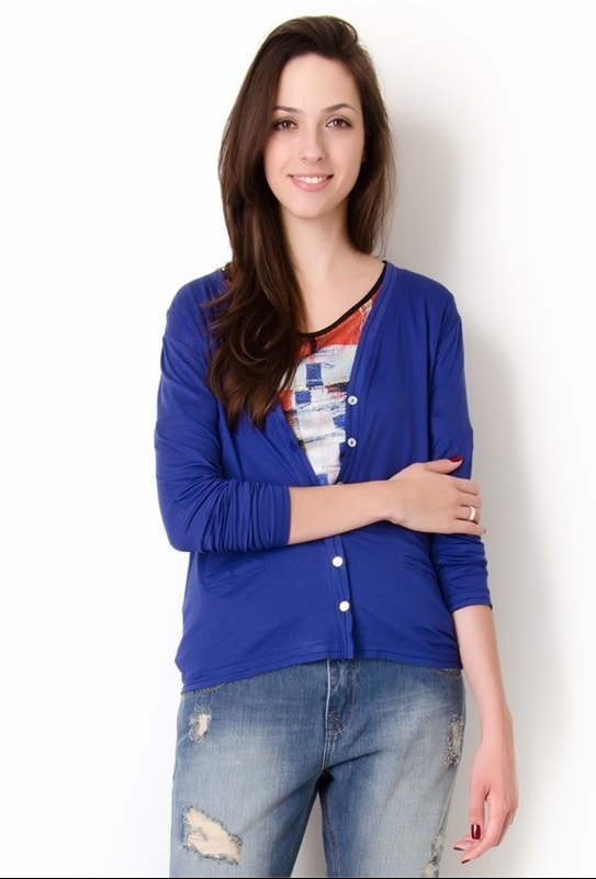 cardigan azul royal