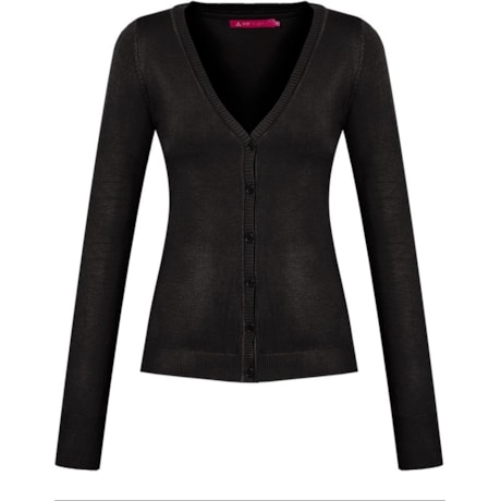 CAPITOLLIUM - CARDIGAN ROSE TRICOT VISCOSE M/L - PRETO