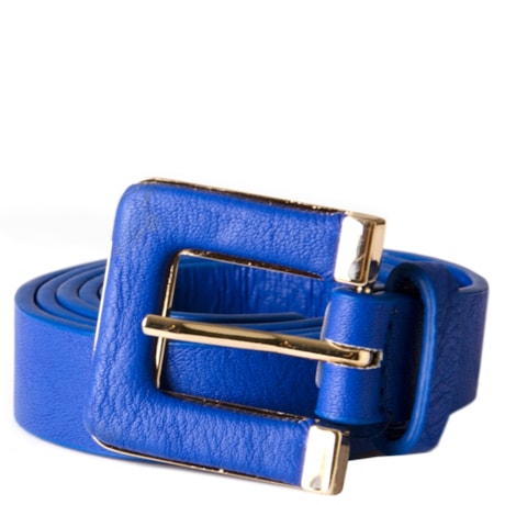 CAPITOLLIUM - CINTO COM FIVELA FORRADA KLEIN - AZUL ROYAL