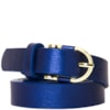 CAPITOLLIUM - CINTO COURO SINTÉTICO FIVELA METAL - AZUL