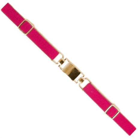 CAPITOLLIUM - CINTO FINO ELÁSTICO REGULÁVEL FIVELA RETANGULAR - PINK