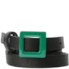 CAPITOLLIUM - CINTO FINO FIVELA METAL COLORIDA SPADE - PRETO BICOLOR