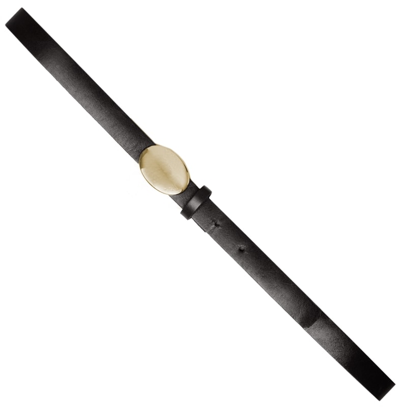 CAPITOLLIUM - CINTO FINO FIVELA OVAL PEQUENA - PRETO