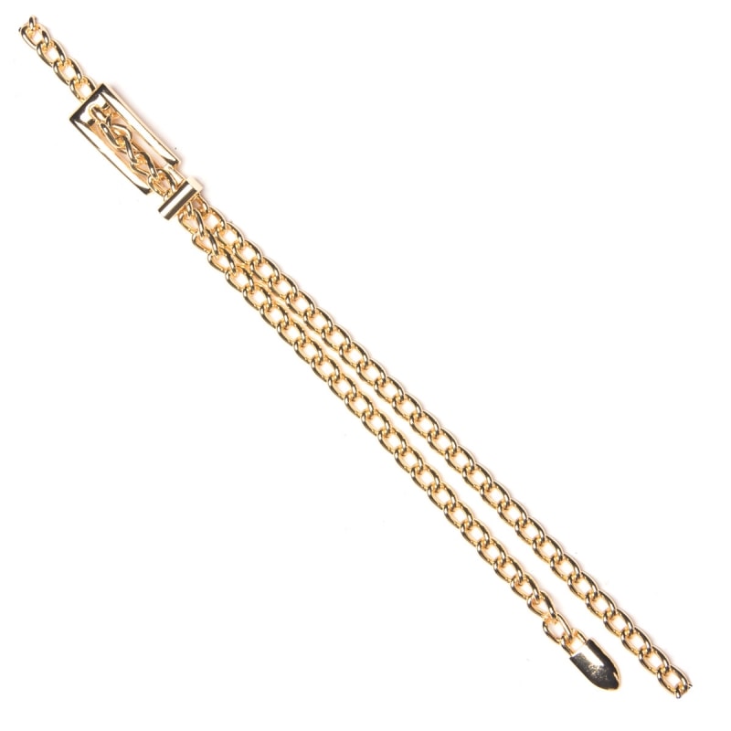 CAPITOLLIUM - CINTO METAL CORRENTES FIVELA RETANGULAR - DOURADO