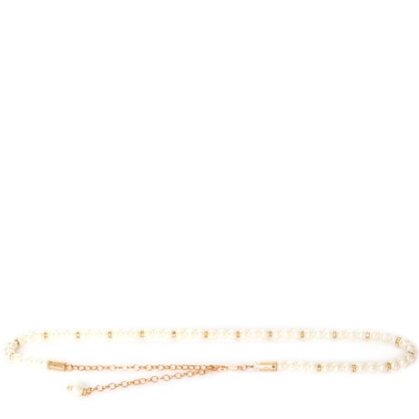 CAPITOLLIUM - CINTO PÉROLA COM STRASS - OFF WHITE