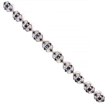 CAPITOLLIUM - CINTO PLACAS COM STRASS - AZUL