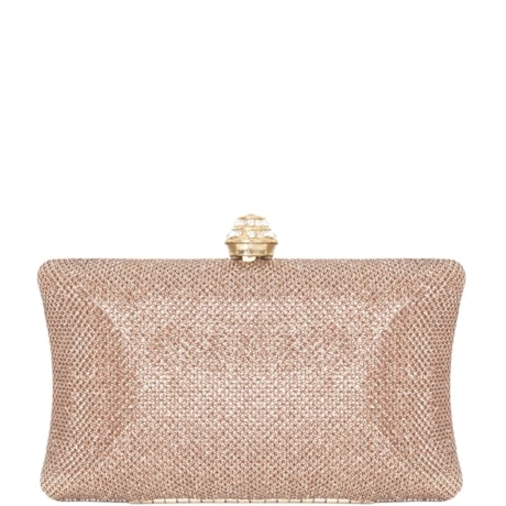 CAPITOLLIUM - CLUTCH GLITER MALHA LUREX PEQUENA - OURO VELHO