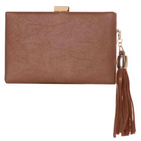 CAPITOLLIUM - CLUTCH LISA COM CHUVEIRO - MARROM