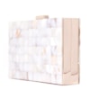 CAPITOLLIUM - CLUTCH MADRIPÉROLA RETANGULAR MÉDIA PASTILHAS - OFF WHITE