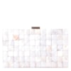 CAPITOLLIUM - CLUTCH MADRIPÉROLA RETANGULAR MÉDIA PASTILHAS - OFF WHITE