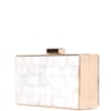CAPITOLLIUM - CLUTCH MADRIPÉROLA RETANGULAR PEQUENA PASTILHAS - OFF WHITE