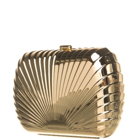 CAPITOLLIUM - CLUTCH METAL CONCHA COM TASSEL - DOURADO