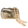 CAPITOLLIUM - CLUTCH METAL CONCHA COM TASSEL - DOURADO