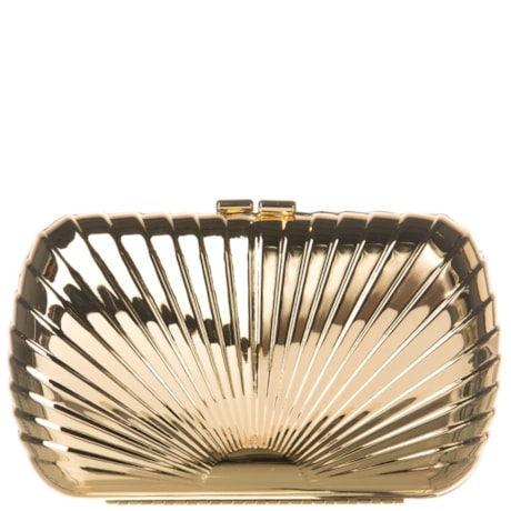 CAPITOLLIUM - CLUTCH METAL CONCHA COM TASSEL - DOURADO