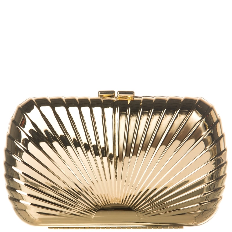 CAPITOLLIUM - CLUTCH METAL CONCHA COM TASSEL - DOURADO