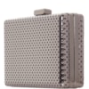 CAPITOLLIUM - CLUTCH METAL FURADINHO RETANGULAR - CHUMBO