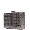 CAPITOLLIUM - CLUTCH METAL QUADRADOS VAZADOS RETANGULAR - CHUMBO