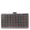 CAPITOLLIUM - CLUTCH METAL QUADRADOS VAZADOS RETANGULAR - CHUMBO
