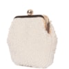 CAPITOLLIUM - CLUTCH PÉROLA TIPO SAQUINHO FECHO BOLA LISA - PÉROLA