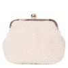 CAPITOLLIUM - CLUTCH PÉROLA TIPO SAQUINHO FECHO BOLA LISA - PÉROLA