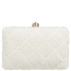 CAPITOLLIUM - CLUTCH QUADRADO PÉROLAS FECHO STRASS - OFF WHITE