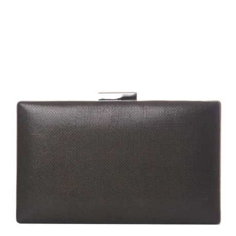 CAPITOLLIUM - CLUTCH RET. GRANDE BLRILHO FECHO RETANGULAR - PRETO