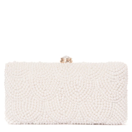 CAPITOLLIUM - CLUTCH RET. PÉROLAS PEQUENAS E MÉDIAS FECHO RED. CRISTAL - PÉROLA