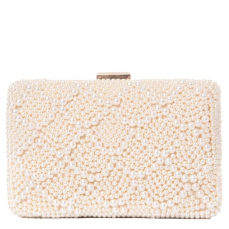 CAPITOLLIUM - CLUTCH RET. PÉROLAS PEQUENAS FECHO RED. CRISTAL - PÉROLA