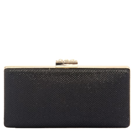 CAPITOLLIUM - CLUTCH RETANGULAR CLITER FECHO STRASS RET. - PRETO