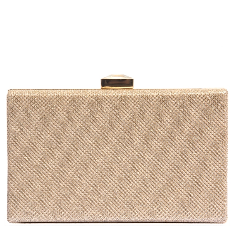 CAPITOLLIUM - CLUTCH RETANGULAR CLITER GRANDE - DOURADO