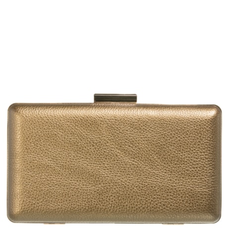 CAPITOLLIUM - CLUTCH RETANGULAR COURO FAKE - DOURADO
