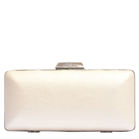 CAPITOLLIUM - CLUTCH RETANGULAR COURO FAKE GRANDE - OFF WHITE