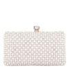 CAPITOLLIUM - CLUTCH RETANGULAR CRISTAIS/PEROLAS - PRATA