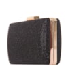 CAPITOLLIUM - CLUTCH RETANGULAR MÉDIA COM GLITER - PRETO