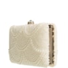 CAPITOLLIUM - CLUTCH RETANGULAR PÉROLAS FECHO CRISTAL REDONDO - OFF WHITE