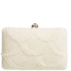 CAPITOLLIUM - CLUTCH RETANGULAR PÉROLAS FECHO CRISTAL REDONDO - OFF WHITE