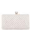 CAPITOLLIUM - CLUTCH RETANGULAR PÉROLAS ONDAS FECHO STRASS - PÉROLA