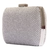 CAPITOLLIUM - CLUTCH RETANGULAR STRASS FECHO STRASS - PRATA