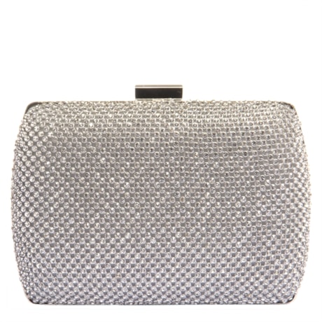 CAPITOLLIUM - CLUTCH RETANGULAR STRASS FECHO STRASS - PRATA