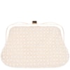 CAPITOLLIUM - CLUTCH SAQUINHO COM DIVISÓRIA EM PÉROLAS FECHO METAL - OFF WHITE