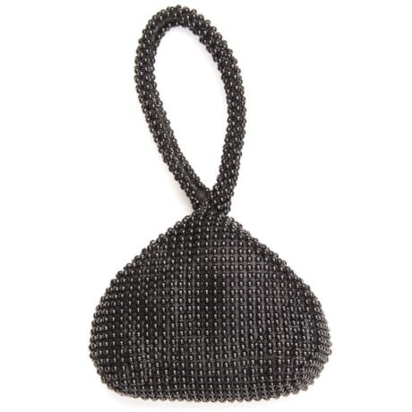 CAPITOLLIUM - CLUTCH SAQUINHO PÉROLAS COM ALÇA CURTA - PRETO