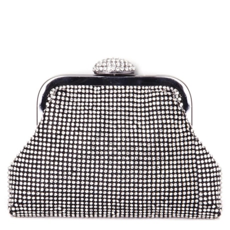 CAPITOLLIUM - CLUTCH SAQUINHO STRASS - PRETO