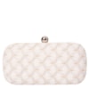 CAPITOLLIUM - CLUTCH TECIDO TRABALHADO FECHO BOLA LISA - OFF WHITE